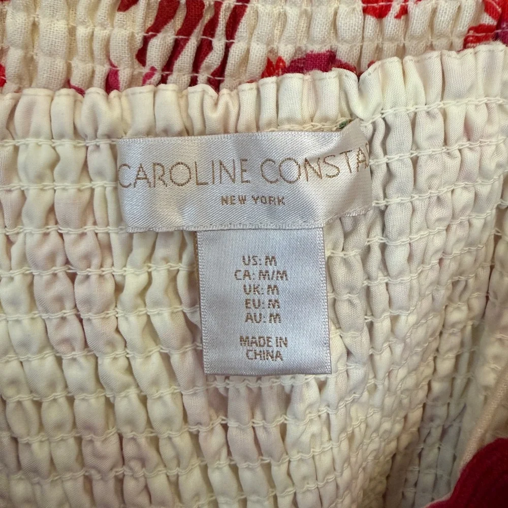Caroline Constas Red and White Textured Fabric - Picture 9 of 9